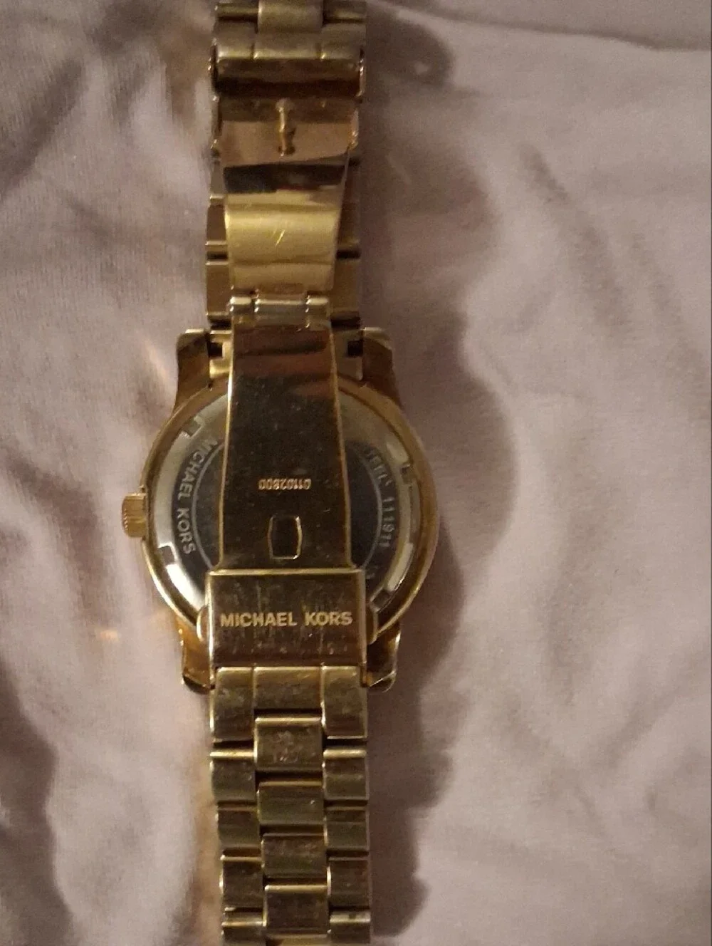 Michael Kors Gold Crystal-Trim Bracelet Watch